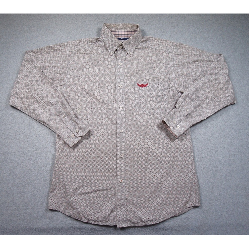 Ariat Shirt Mens Medium Gray Button Down Relentless Western Cowboy Workwear